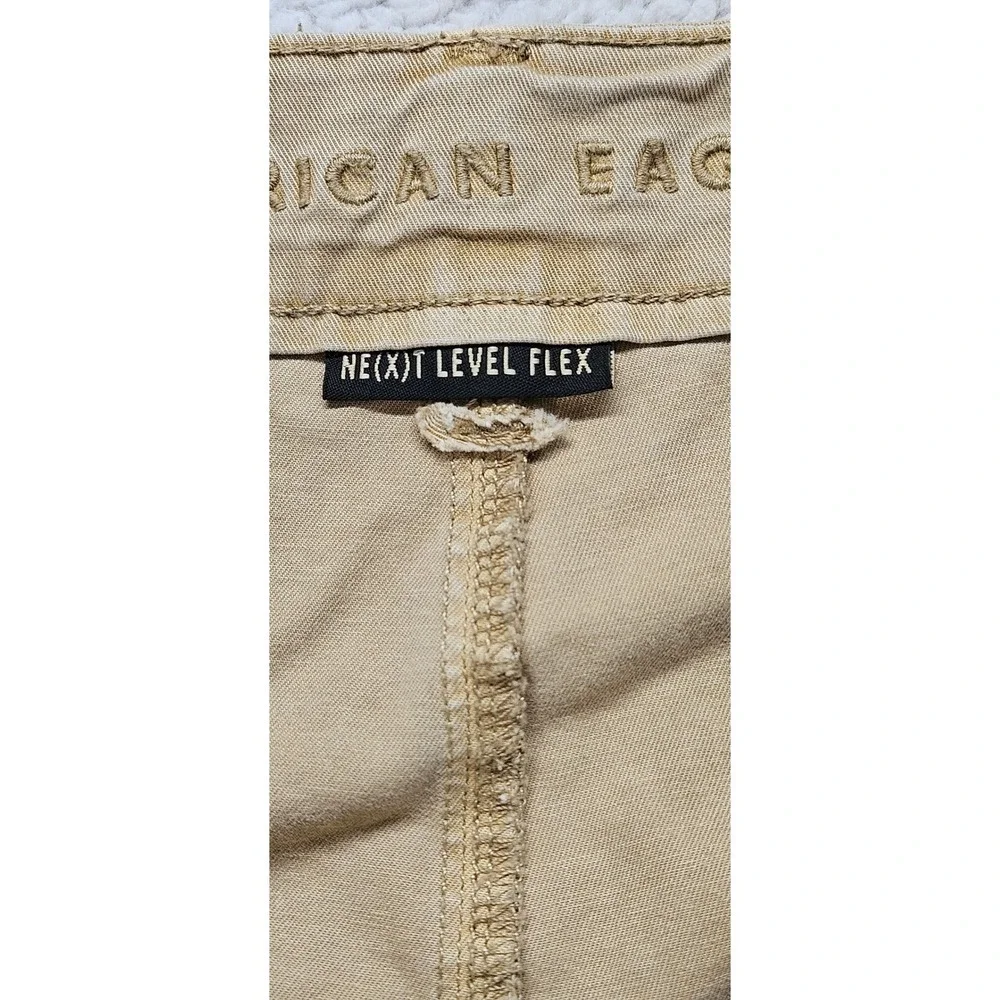 American Eagle Mens Next Level Flex Khaki Chino Pants Tan 38x34 - Picture 3 of 13